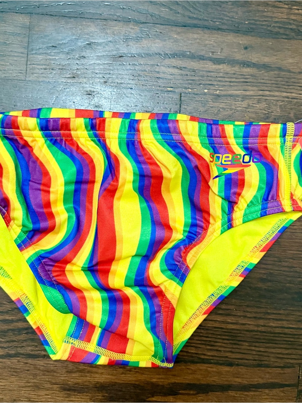 Speedo Rainbow Pride Stripe Swim Briefs Size 30 - Picture 2 of 5